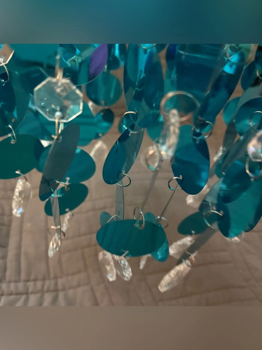 Anywhere Lighting LED Blue Shimmer Chandelier Coloring Changing Boho